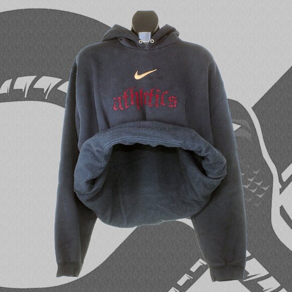 Vintage 90s/00s Nike Hoodie Mid Swoosh Men's XXL Black - Picture 5 of 5